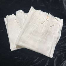 Antique Baby Christening White Gown  Slip-Fine Cotten Batiste Hand Made Import