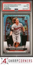 2023 BOWMAN MEGA BOX CHROME #65 GUNNAR HENDERSON RC ORIOLES PSA 10
