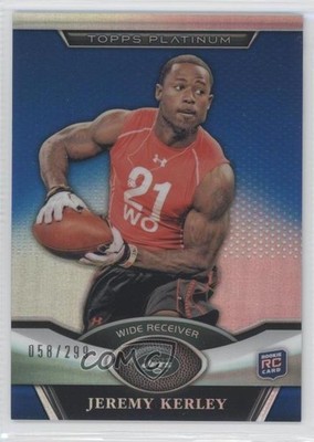 2011 Topps Platinum Blue Refractor 58/299 Jeremy Kerley #16 Rookie RC 7l6