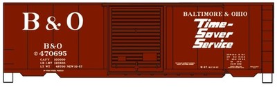 Accurail H.O. Scale 8130.1 Baltimore & Ohio 40' Single Door Steel Box Car ''Time-