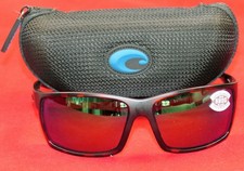 COSTA DEL MAR REEFTON POLARIZED SUNGLASSES  MATTE TORTOISE/GREEN MIRROR 580G