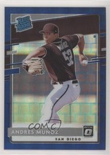 2020 Donruss Optic FOTL Blue Pandora Prizm 8/99 Andres Munoz #82 Rookie RC h3a