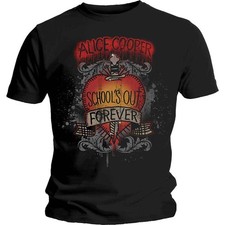 Alice Cooper T Shirt Schools Out Dagger distressed new Official Mens Black