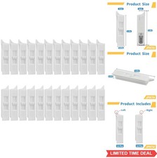 24 Pcs Window Tilt Latch Pairs Spring Loaded Sliding Latch Lock Snap-in White