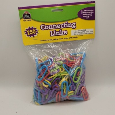 Teacher Created Resources Connecting Links 250 Multicolor Plastic Ages 3+