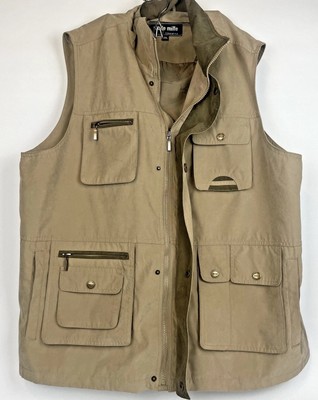 Mode Mille Khaki Gilet Sleeveless Jacket Vest Men’s 3XL Utility Style