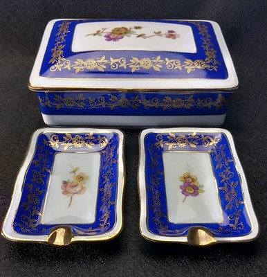 CM 1814 Hutschenreuther Hohenberg Kunstabteilung Zigarettenset