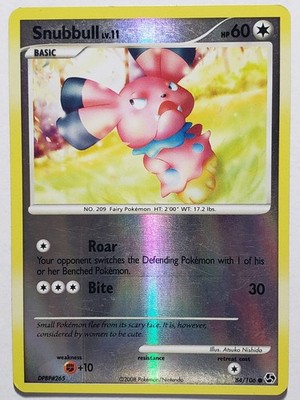 REVERSE HOLO Snubbull 84/106 LP/VLP Great Encounters Pokemon Card Atsuko Nishida