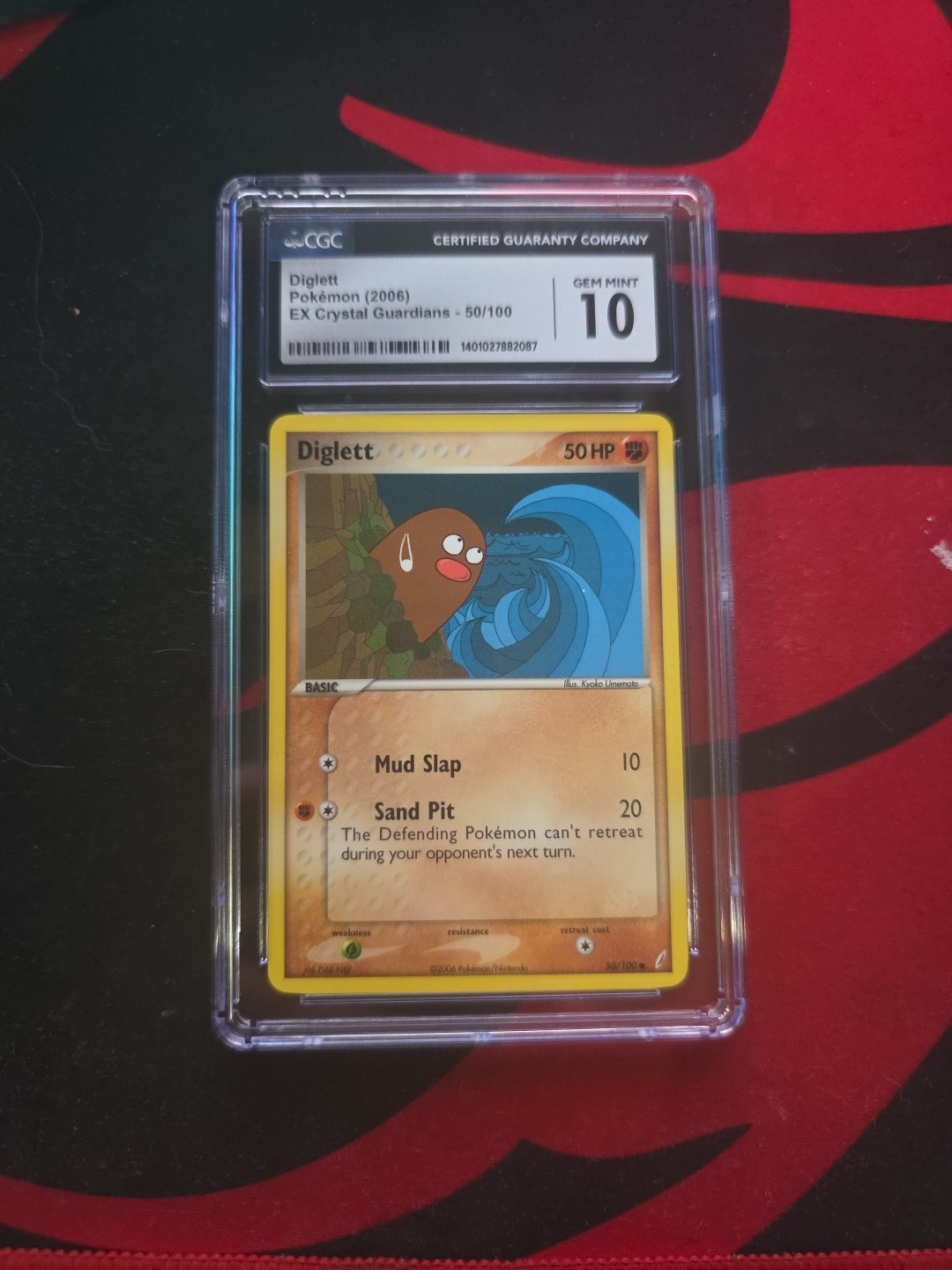 Diglett 50/100 Pokemon EX Crystal Guardians CGC 10