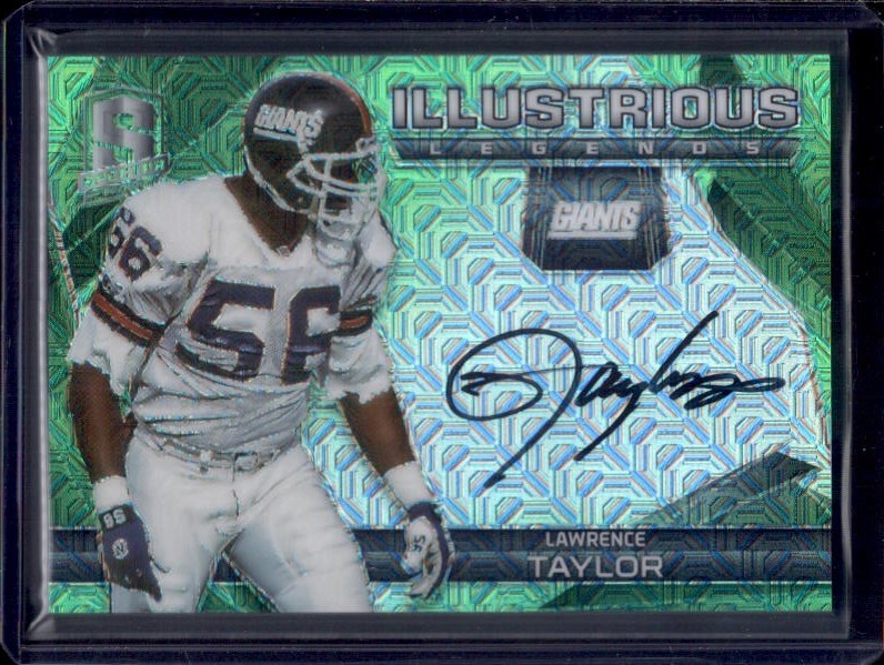LAWRENCE TAYLOR 2015 Panini Spectra Illustrious Neon Green Autograph Auto #3/5