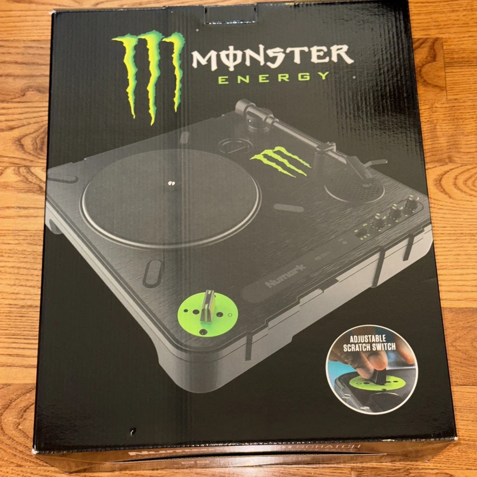 Monster Energy Numark PT01 Scratch Turntable In Box Rare Limited Addition - Image 2 of 4