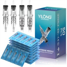 Assorted Tattoo Needles Cartridge - 50pcs Mixed Size Round Liner Shader Magnu...