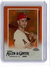 2020 Topps Allen & Ginter Chrome Orange Tommy La Stella 12/25 Angels #154