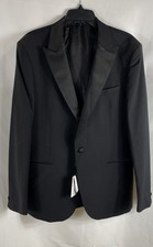 Reiss Męska czarna marynarka Poker SB Satin Peak Lapel Tuxedo Rozmiar 42R Fabrycznie nowa z metką