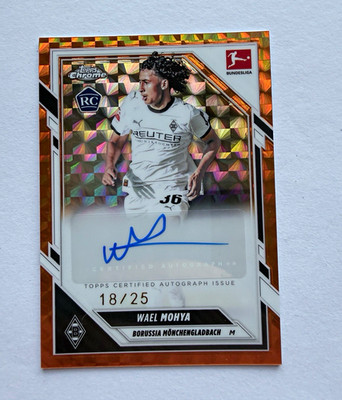 Topps Chrome Bundesliga 2025/26 Wael Mohya /25 Orange Geomatric BreakersDelight 