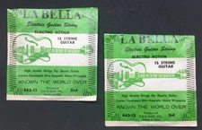 2 Packages Vintage La Bella Electric Guitar Strings Electro Action 12 String