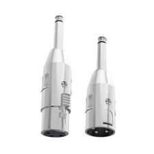 2xXLR Adapter Connector Professional Converter XLR to 6.5 Mm Male Adapter for