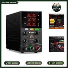 30V 10A Adjustable DC Power Supply with Intelligent Charging - Compact Design