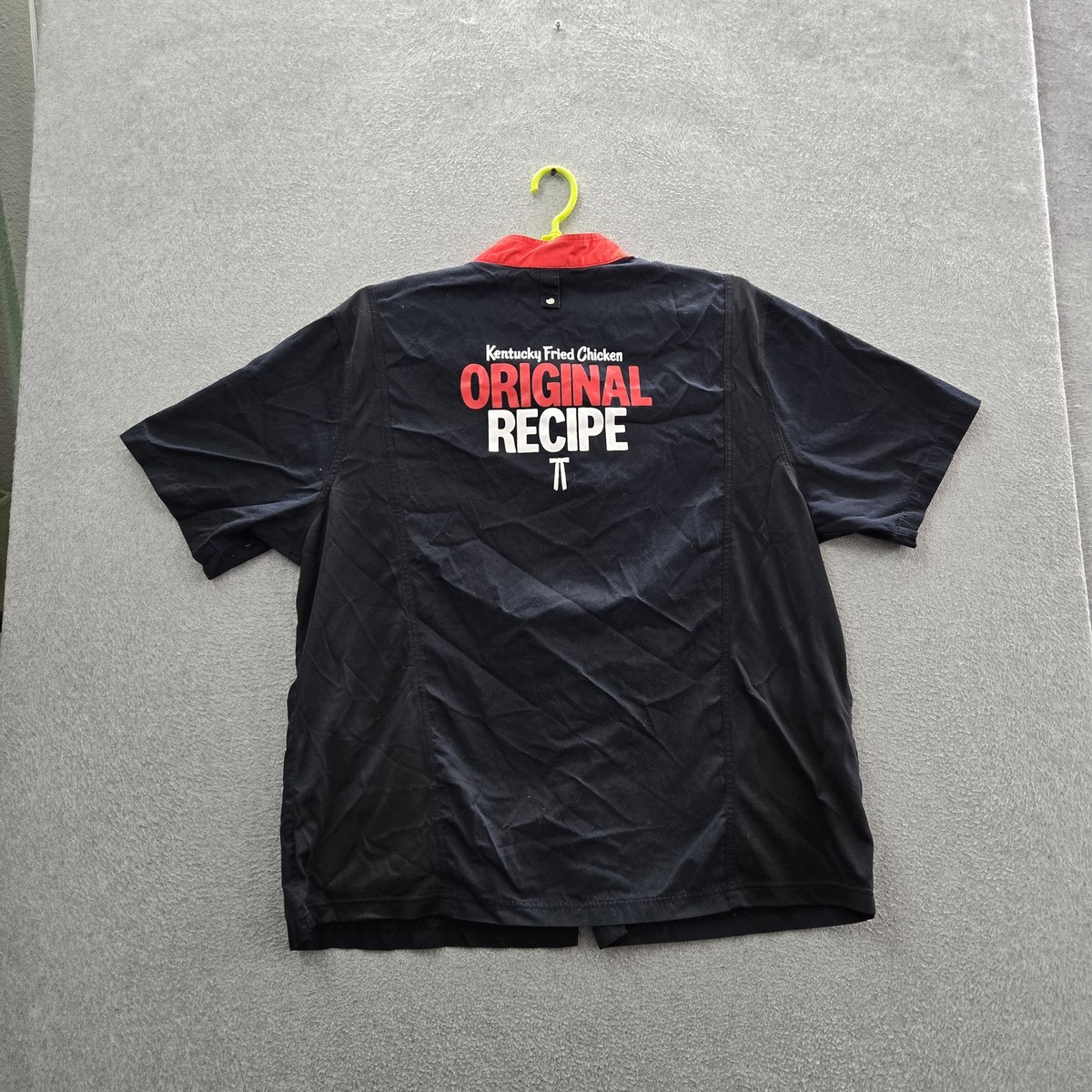 Kentucky Fried Chicken Men Button Up Shirt M Black Embroidered