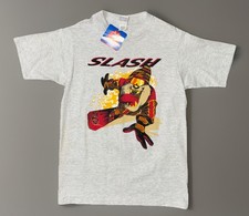 NWT Vintage 90s Taz Looney Tunes Slash Graphic Cartoon T Shirt Gray Large - Kids