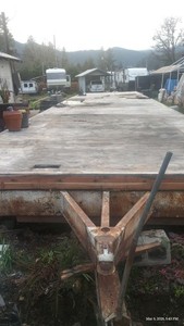 Flatbed Trailer 2 Axles Bumper Pull Hitch Industrial Dual Axle Wheels with tires