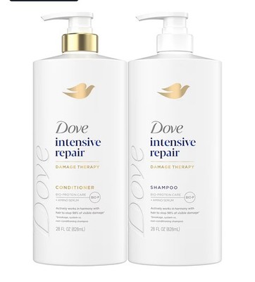 Dove Intensive Repair Damage Therapy Shampoo & Conditioner Set, 28 fl oz