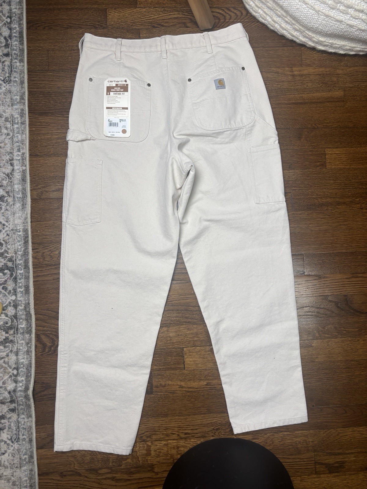 Carhartt BN6811-W White Double Knee Painter Carpenter Pants Sz 14  (36xX30) thumbnail 2