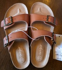 GIRL'S BROWN FOOTBED SANDAL