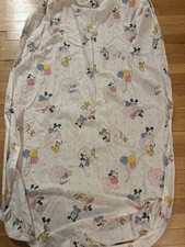 Vintage 1984 Disney Dundee Mickey Minnie ABC Fitted Baby Crib Blanket Cotton