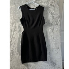 Forever 21 Womens Size S Black Sleeveless Cut Out Back Bodycon Mini Dress