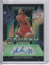2023-24 Panini Obsidian Jalen McDaniels Galaxy Ink Green Auto /25 #GI-MCD