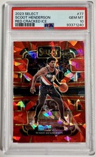 2023-24 Panini Select - Concourse Scoot Henderson #77 Red Cracked Ice Prizm (RC)