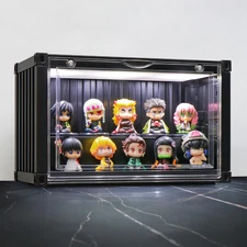 Clear Small Display Case for Miniature Figures and Funko Pop - Led-Lit, Dustproo