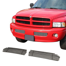Fits 1999-2001 Dodge Ram Sport Aluminum Bumper Silver Billet Grille Grill Insert Fits 1999-2001 Dodge Ram Sport Aluminum Bumper Silver Billet Grille Grill Insert