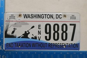 DIstrict of Columbia Washington DC License Plate Tag Graphic Environmental #9887