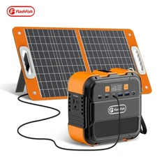 Flashfish Solar Power Generator Li-ion 120W 98Wh Optional With Solarpanel 60W