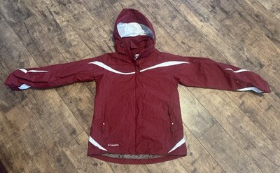 Columbia Women's Red Jacket Medium Water Resistant Winter Rain Interchangeable M