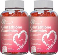 Glutathione Gummies 1000mg Whitening Antioxidant Collagen Anti Aging 2 Pack 