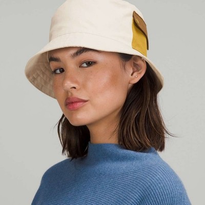 Lululemon On My Level Bucket Hat White Opal/Auric Gold/Artifact WHTO/AGLD/ARTF