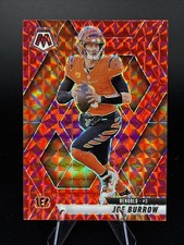 2025 Mosaic Joe Burrow RED MOSAIC PRIZM #97 Cincinnati Bengals