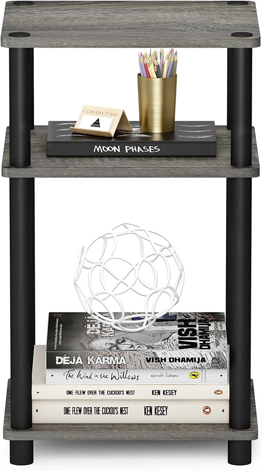 Just 3-Tier Turn-N-Tube End Table / Side Table / Night Stand / Bedside Table wit - Image 4 of 4