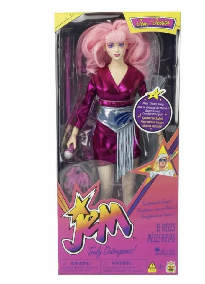 2025 Jem and the Holograms 12" Boneca Moda Clássica 40º Aniversário EM MÃOS NOVA - Imagem 3 de 4