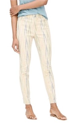 LOFT Ann Taylor Jeans 30/10 Modern Skinny Ankle High Rise Sand Dune Ikat Boho