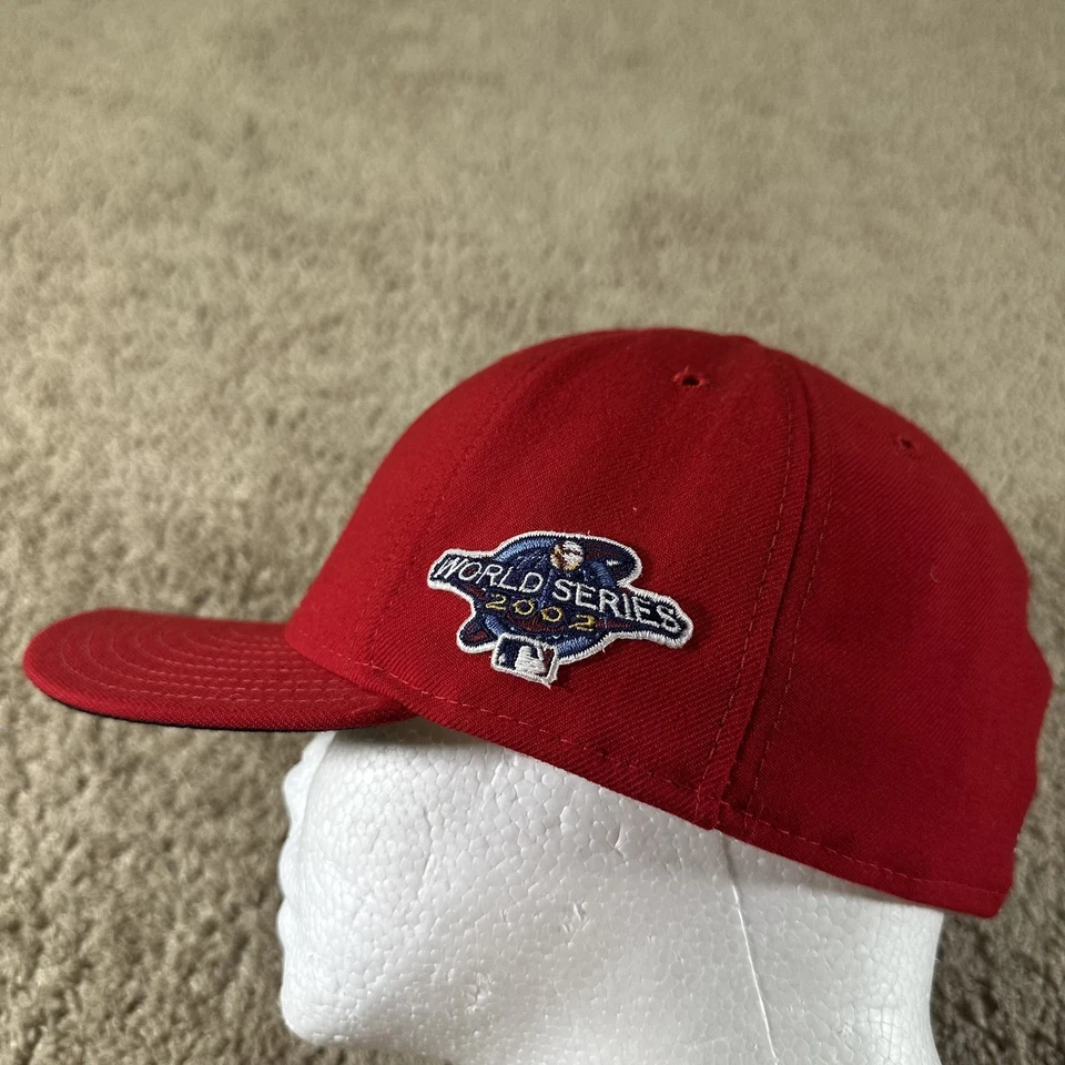 Vtg Anaheim Angels Hat Cap Fitted Men 7 3/4 MLB Baseball World Series 02 New Era - Image 3 of 4