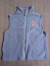 Vintage USA Olympic Team Fleece Vest Men  s Medium Blue Full Zip Embroidered Logo