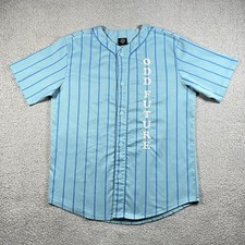Odd Future Jersey Mens M Blue Baseball Button OFWGKTA Tyler The Creator Skate