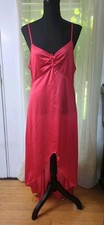 Vintage International Boutique Lingerie Nightgown, Satin, Red Women's L