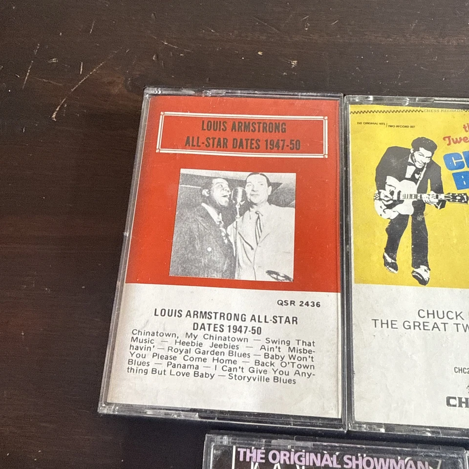 Cassette Tape Lot of 5 Vintage 1980s Tapes James Brown, BB King, Chuck Berry Foto 3 de 4