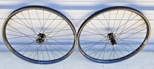 Black 26" bike wheels WTB Laserdisc 27mm inner  SRAM MTH thru axle 6 bolt disc