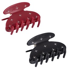 2PCS Sparkling Crystal Hair Claw Clip, Medium 3 Inch Cellulose Acetate Rhines...
